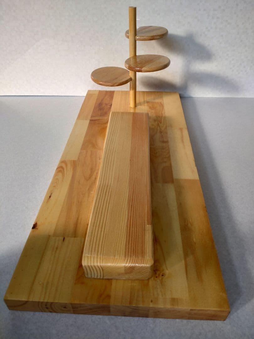 立体盛込 階段 7段 鮨盛台　　材質　桐