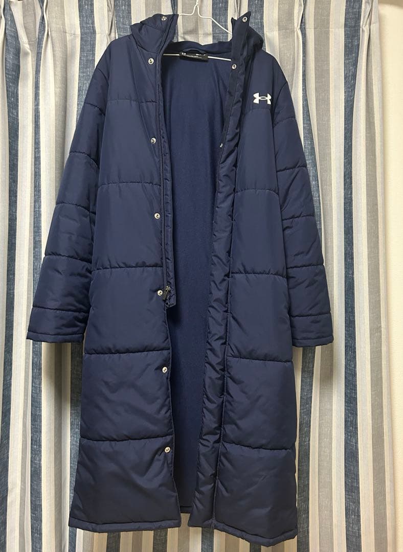 UNDER ARMOUR UA BIG LOGO LONG COAT ネイビー