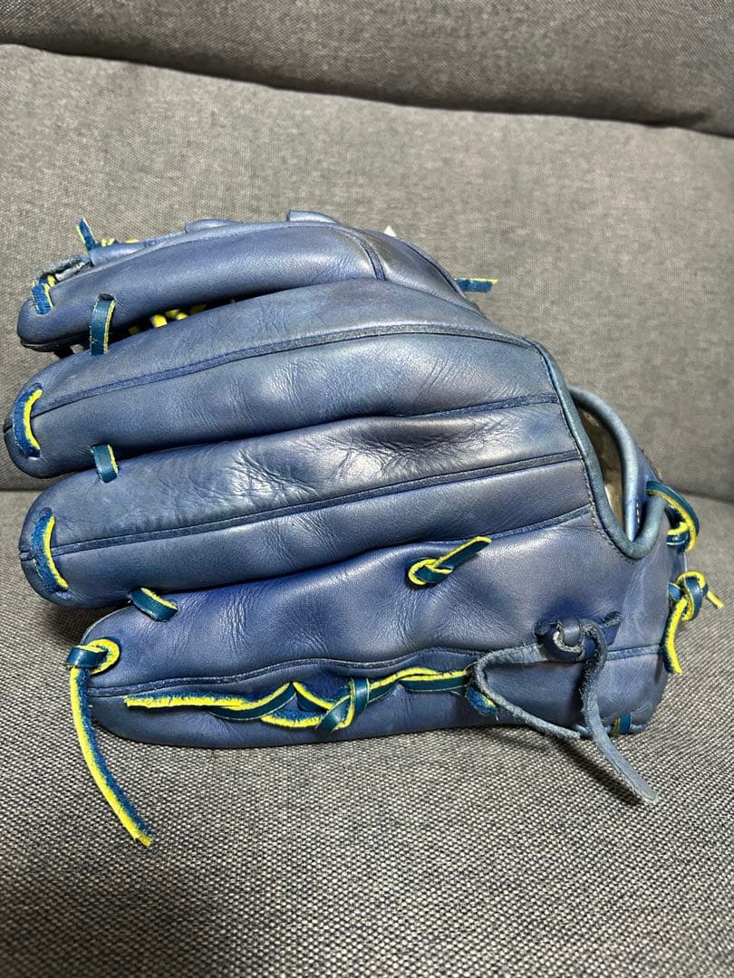 NIKE 硬式グローブ 青 nike pro 2005 激レア 紐交換 中古