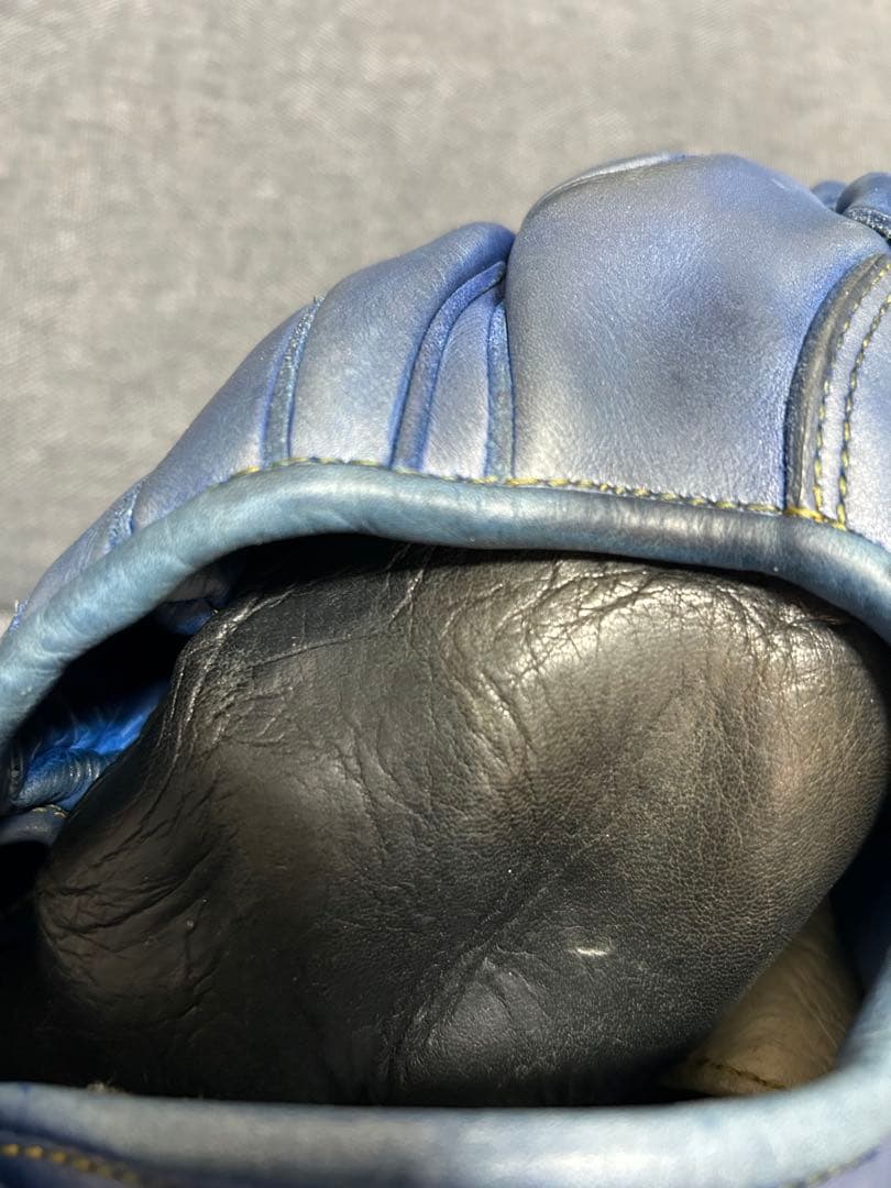 NIKE 硬式グローブ 青 nike pro 2005 激レア 紐交換 中古