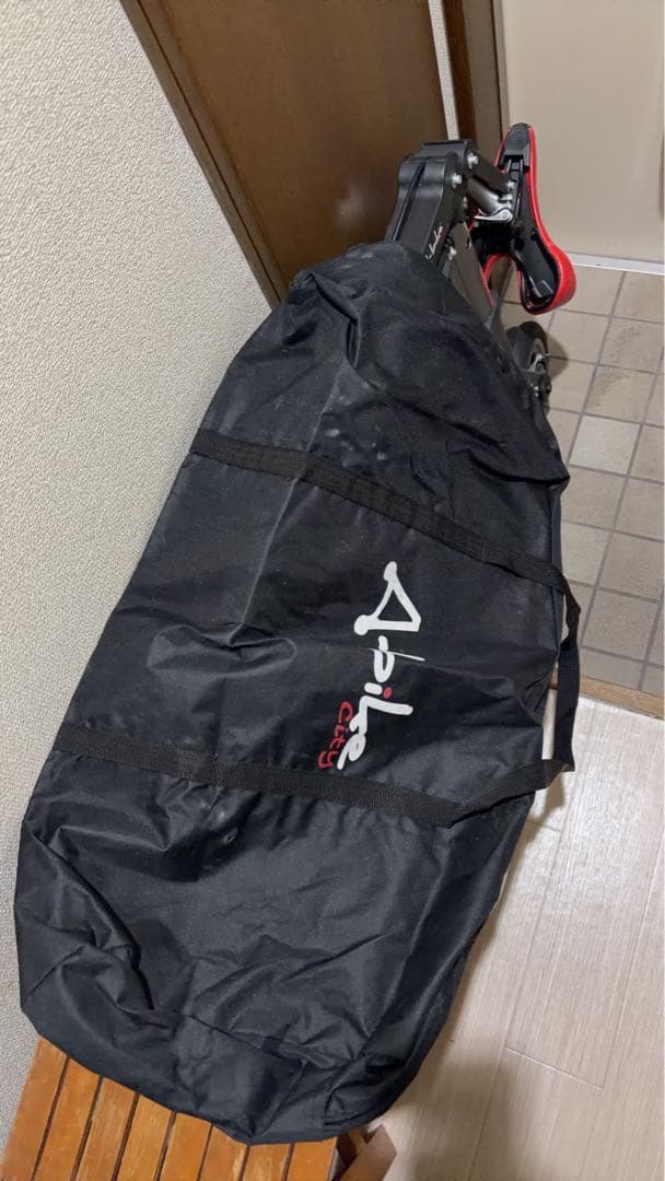 A-bike city 折りたたみ自転車　ノーパンクタイヤ　後付けライト