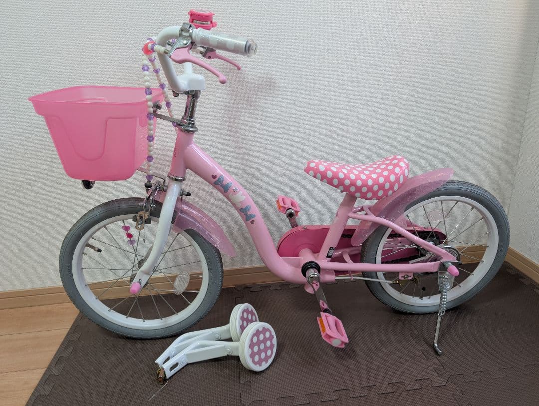 ミニーマウス デザイン 子供用自転車 ピンク