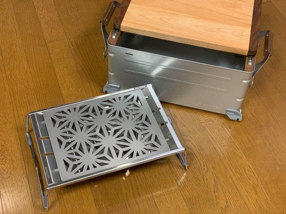 フラットバーナー　五徳プレート　麻柄　スノーピーク用