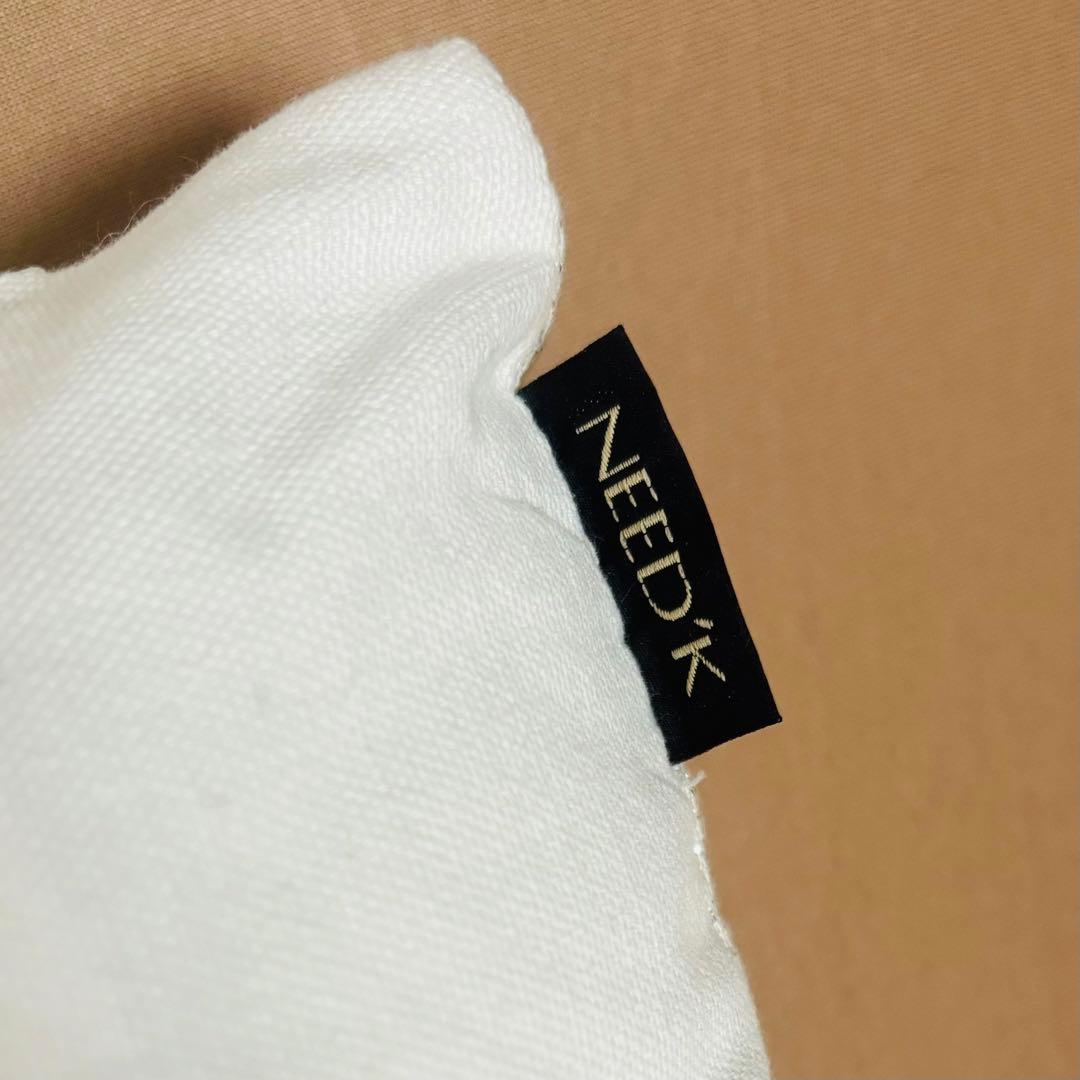 【モデルルーム展示品】NEED'K クッションカバー レザー 刺繍