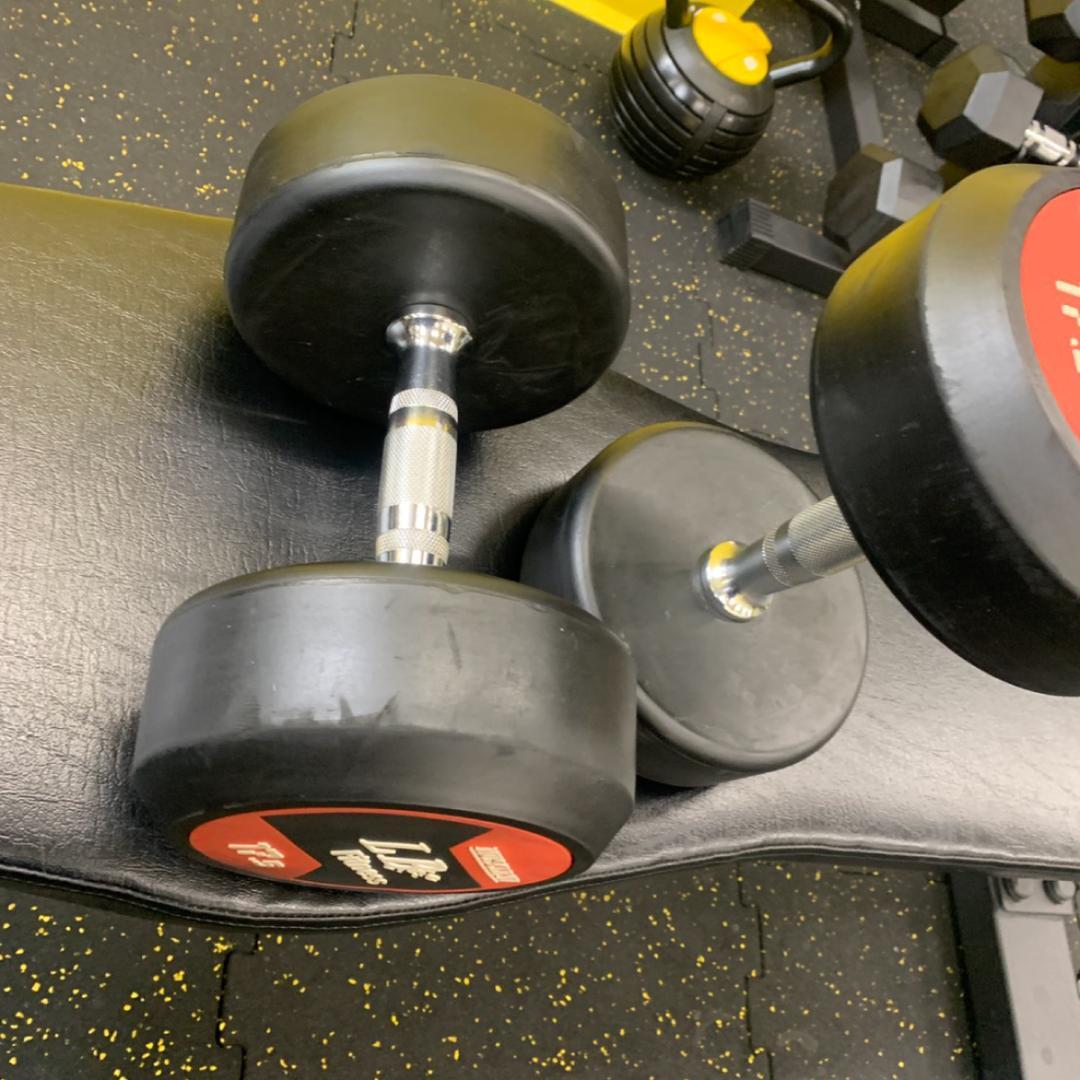 ラバーダンベル17.5kg×2個SET
