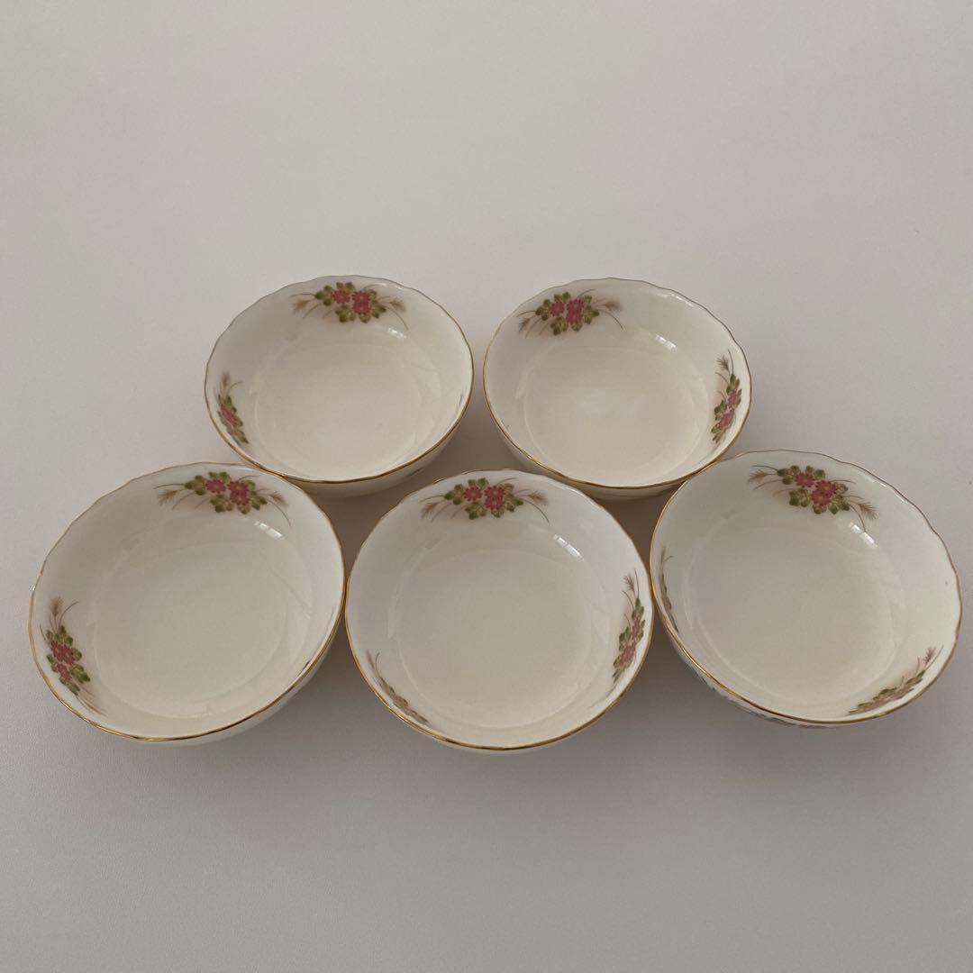 桂由美 創作華窯 フラワー柄 小鉢５客セット