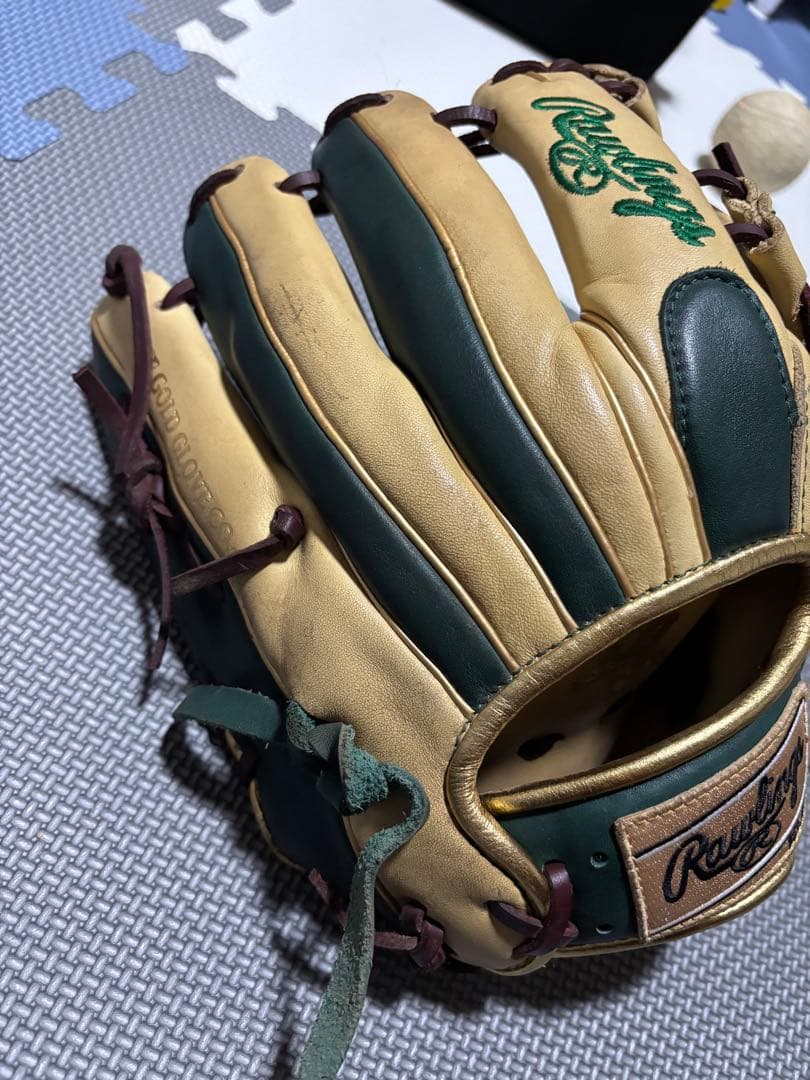 西*田様 ローリングス　内野手用グローブ　軟式　グリーン×キャメル