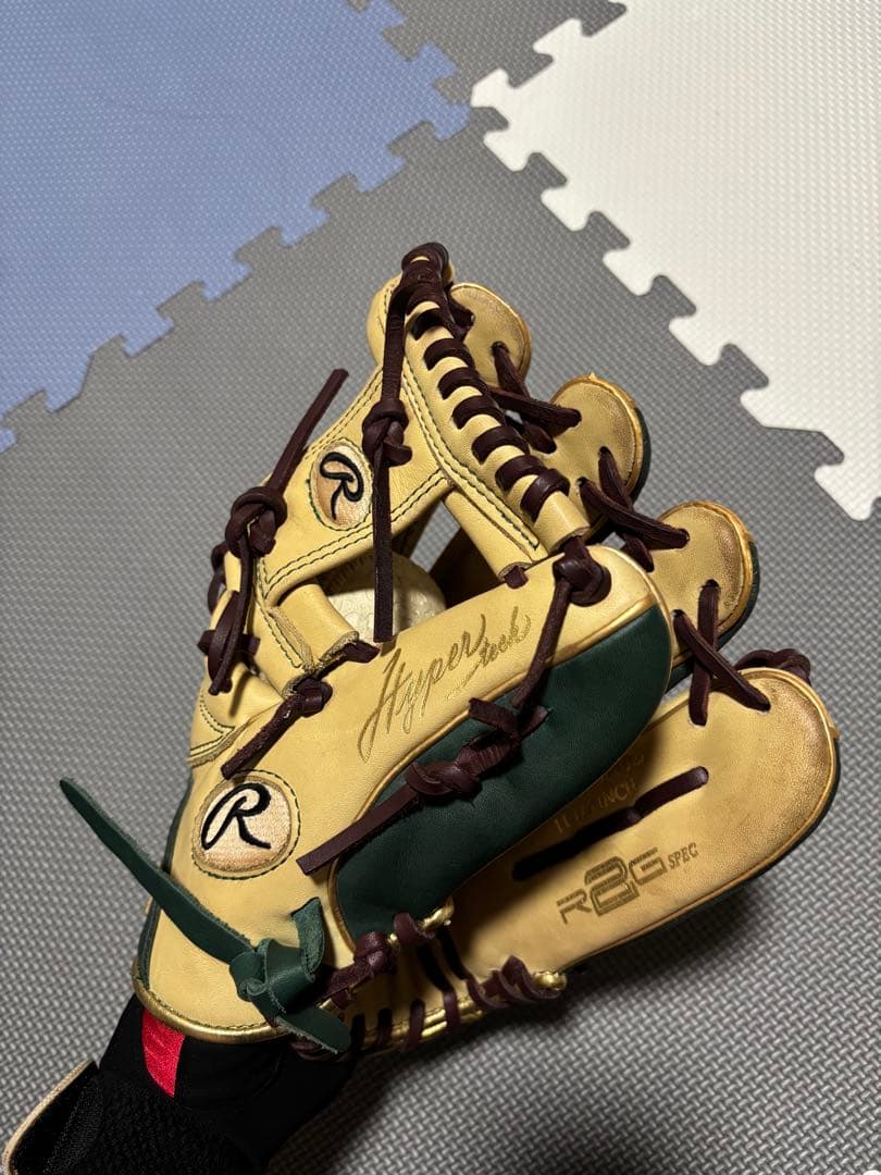 西*田様 ローリングス　内野手用グローブ　軟式　グリーン×キャメル