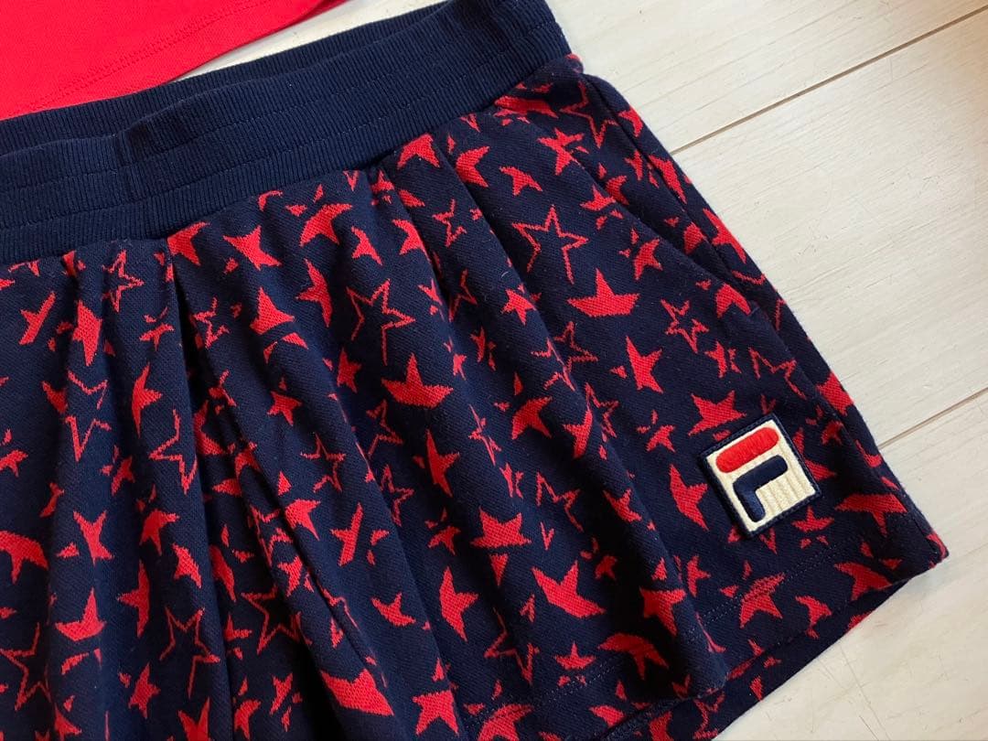 FILAフィラ＊星柄ショートパンツと長袖トップス上下セット