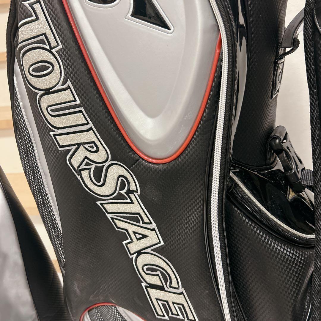 TOURSTAGE キャディバッグ ゴルフバッグ ブラック