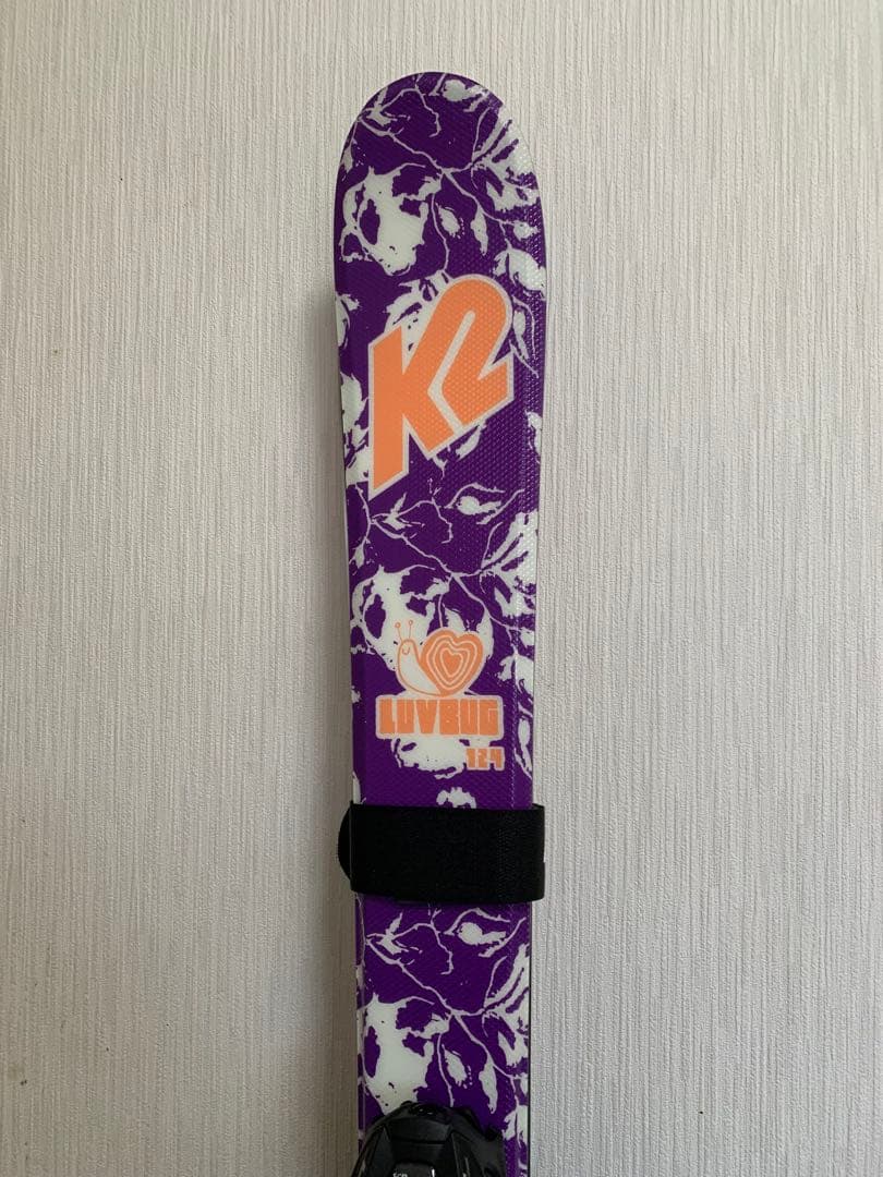 新品　K2 Luv Bug スキー 紫　ストック付き