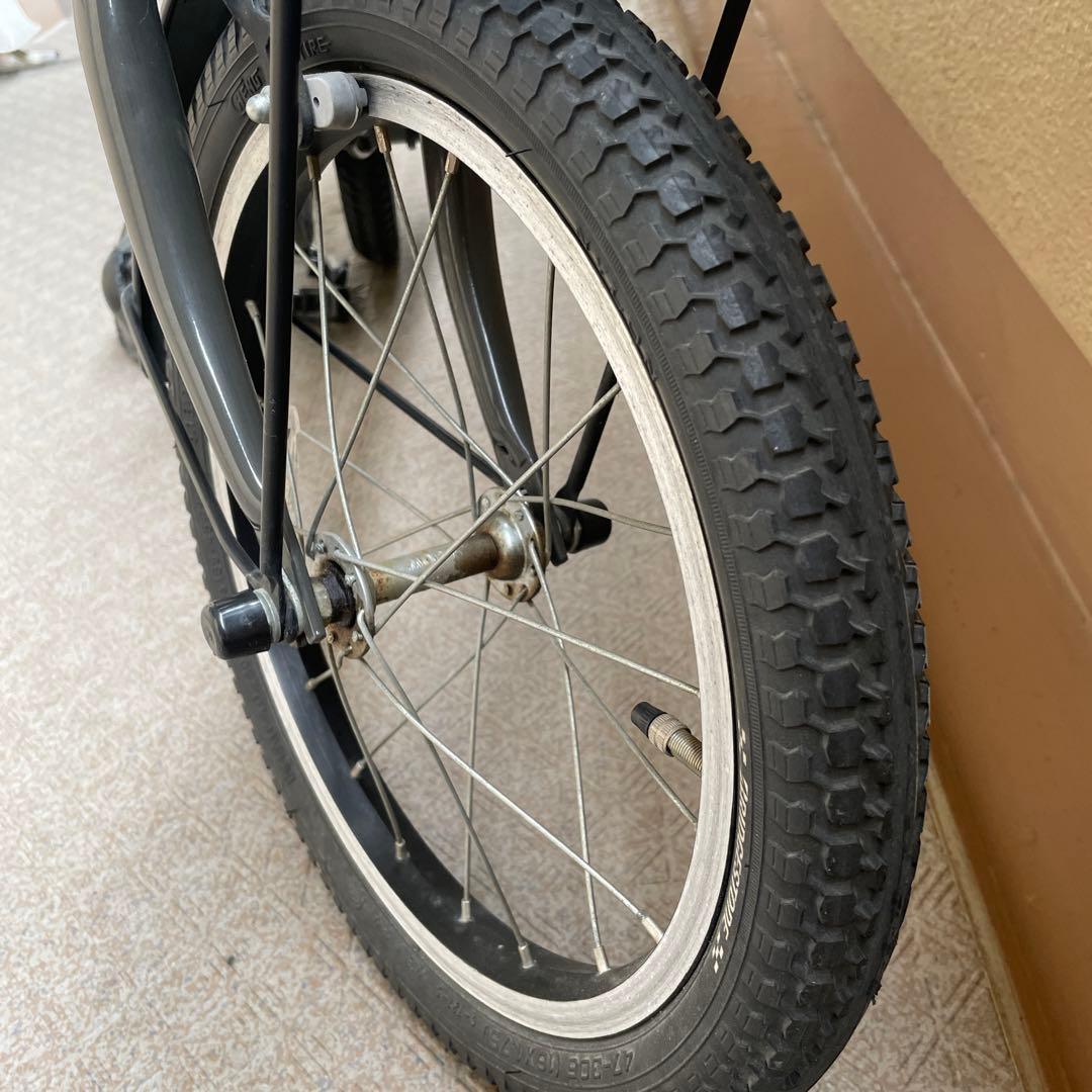直接取引　ブリヂストン　bikke 自転車　グレー　16インチ　補助輪