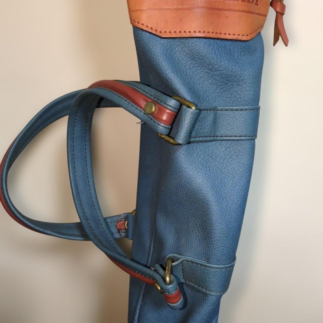 TRUSSARDI ゴルフバッグ 青 キャンバス　↘