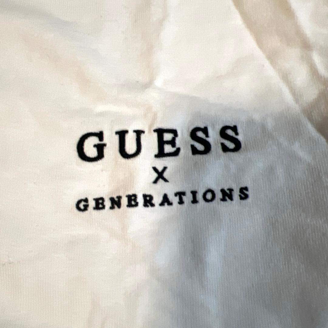 【2018限定】GENERATIONS×GUESS 袖ロゴ S 白 ロンT