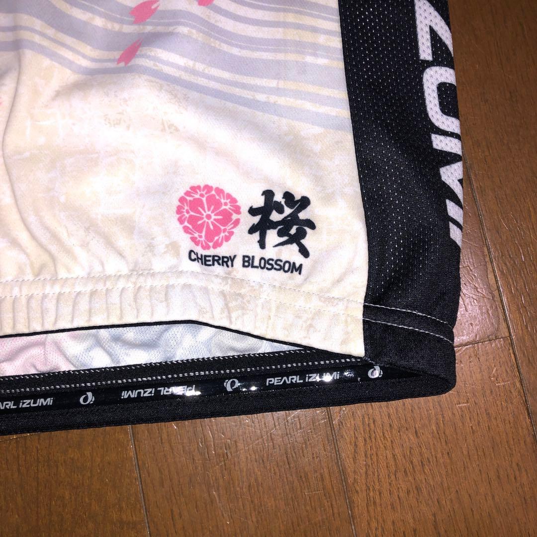 オシャレ 未使用品 パールイズミ 桜柄 サイクルジャージ XLサイズ