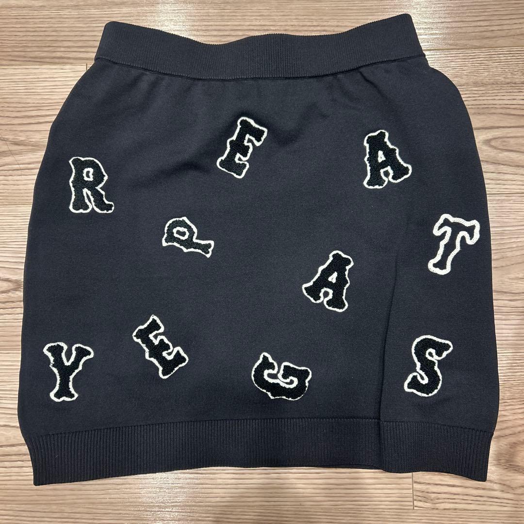 新品未使用　タグ付き　PEARLY GATES 天竺×ワッペン ニットスカート