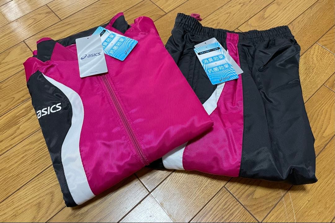 【新品タグ付き】asics ウィンドブレーカー ウォームアップウェアSサイズ