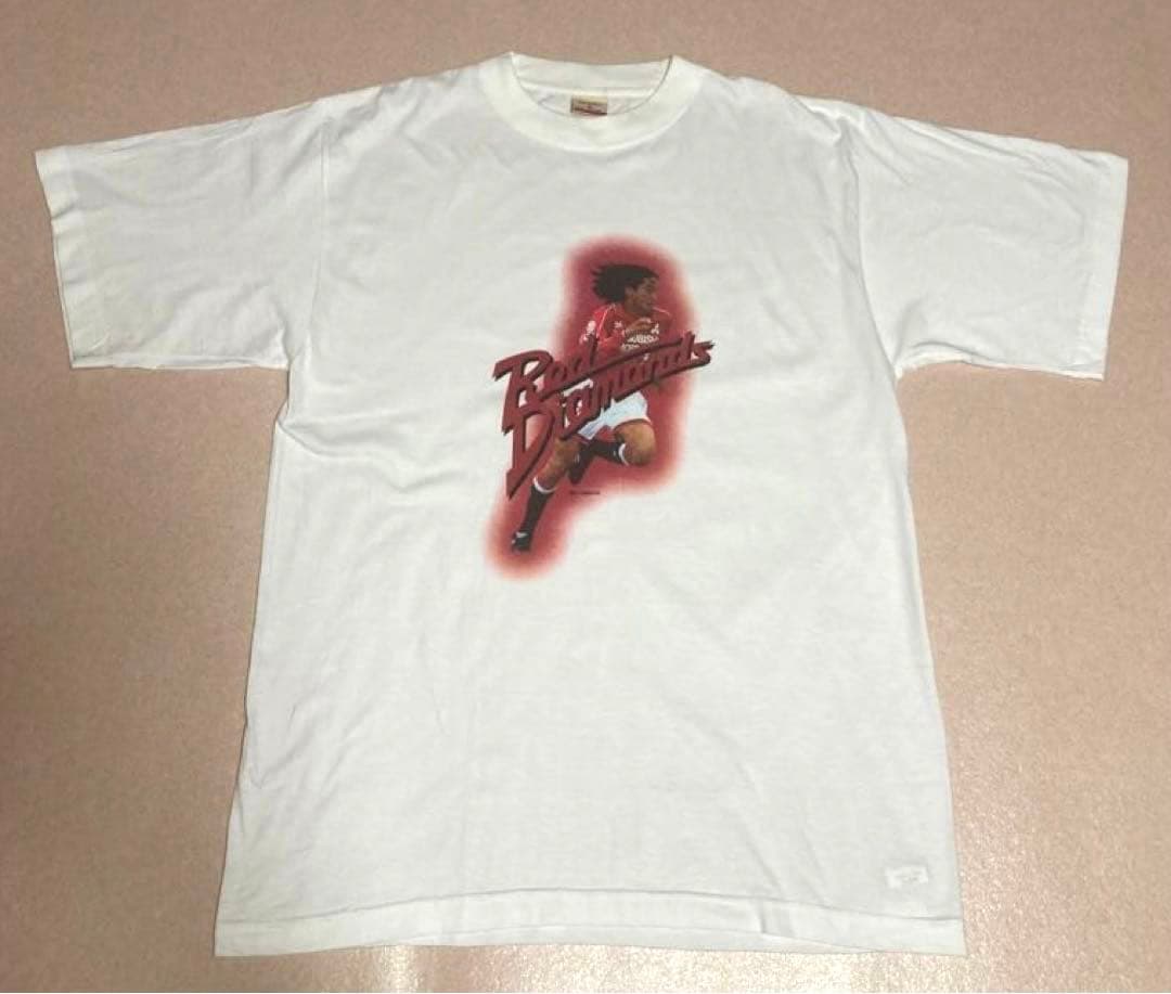 希少 90s Printstar 浦和レッズ 野人 岡野雅行 Tシャツ サッカー