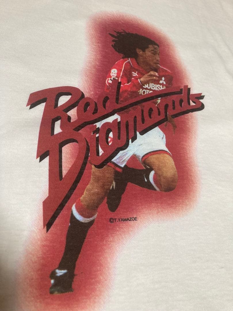 希少 90s Printstar 浦和レッズ 野人 岡野雅行 Tシャツ サッカー