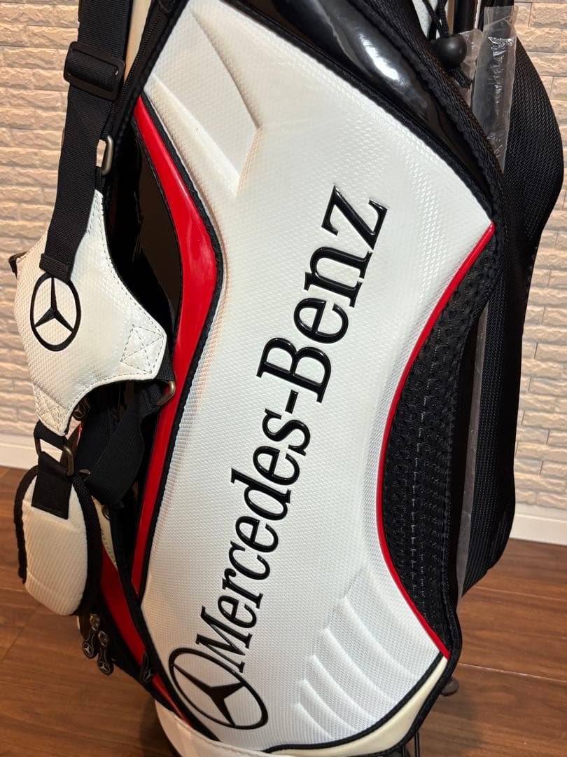 【希少品】 Mercedes Benz ベンツ キャディバッグ ゴルフバッグ 白