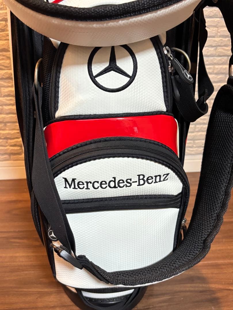 【希少品】 Mercedes Benz ベンツ キャディバッグ ゴルフバッグ 白