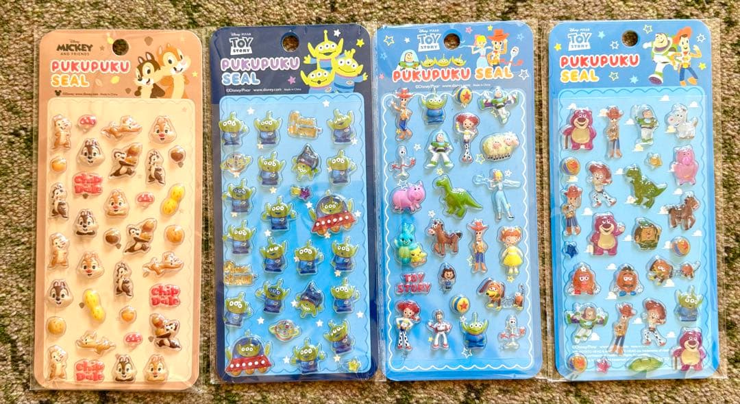 まとめ売り ディズニー ぷくぷくシール 14種類 豪華 大量 正規品