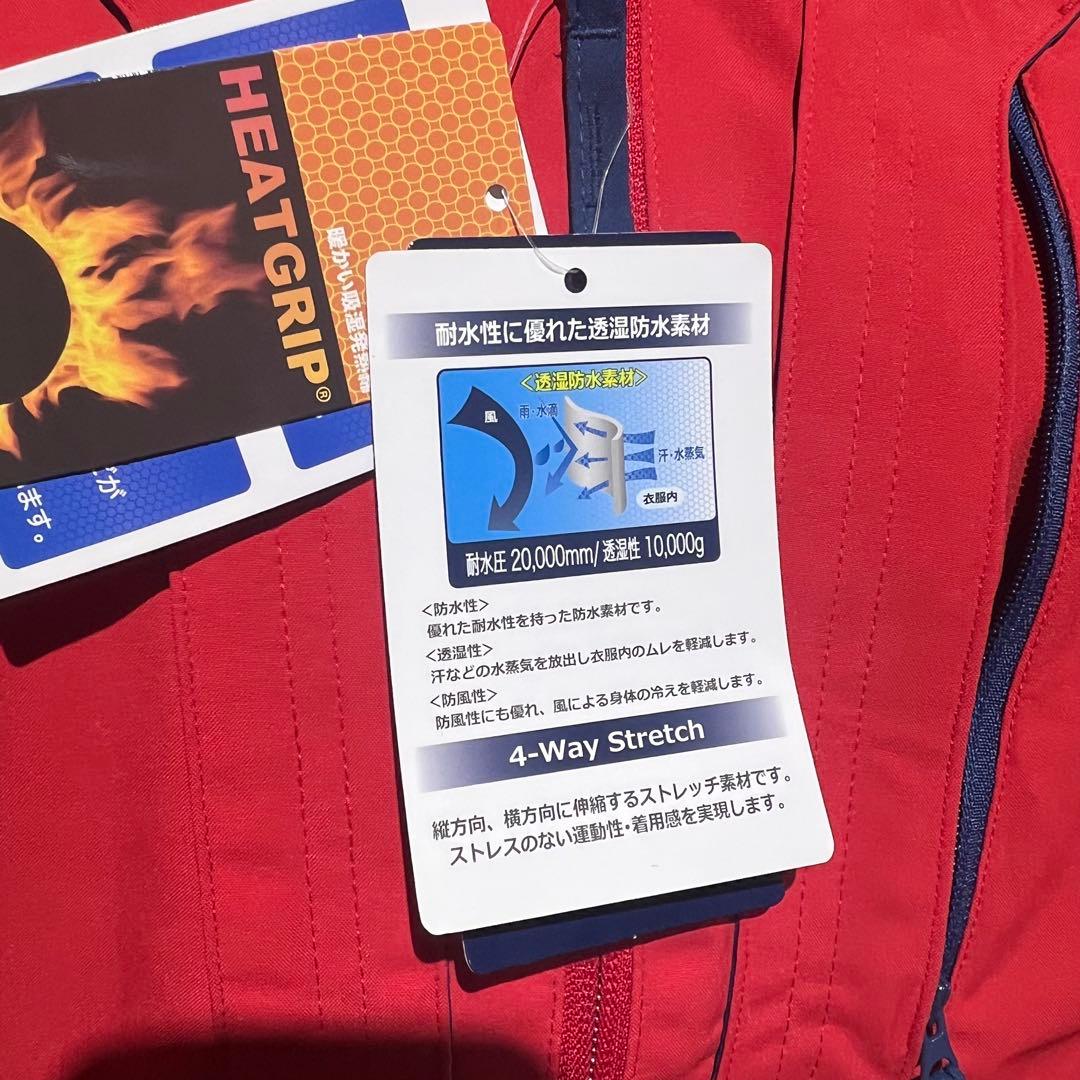 新品✨NNOUM 子供用 スキーウェア 赤 140 スノボウェア　防水　ノアム