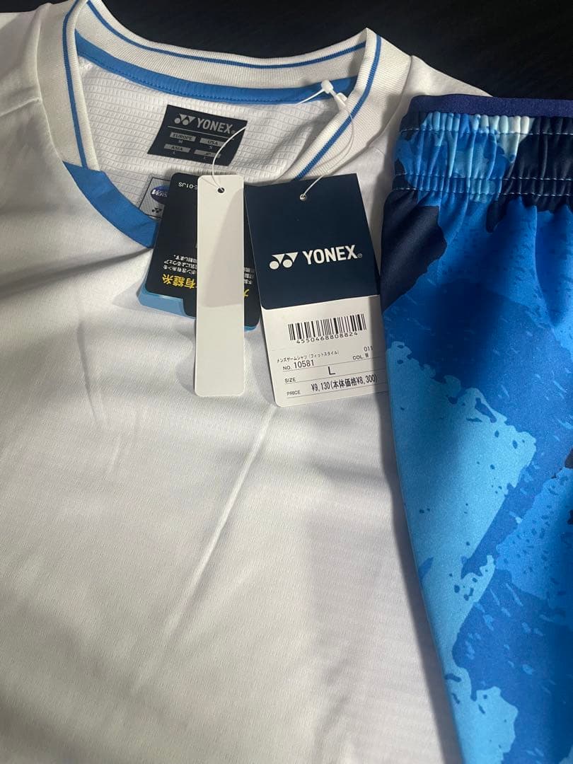 シャツとパンツセット　YONEX バドミントン ウェアセット 青白
