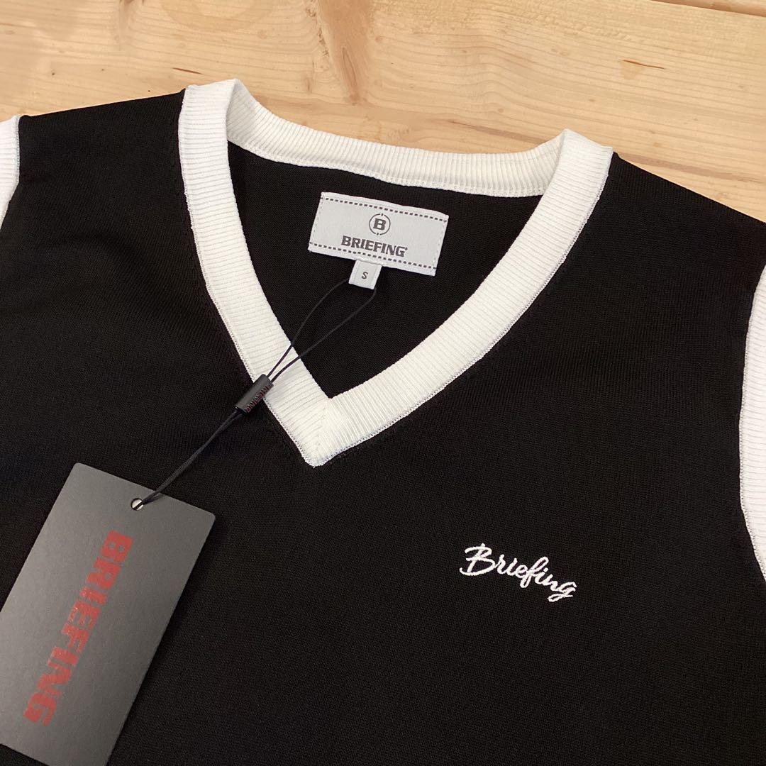 新品　BRIEFING BI-COLOR V NECK KNIT VEST S