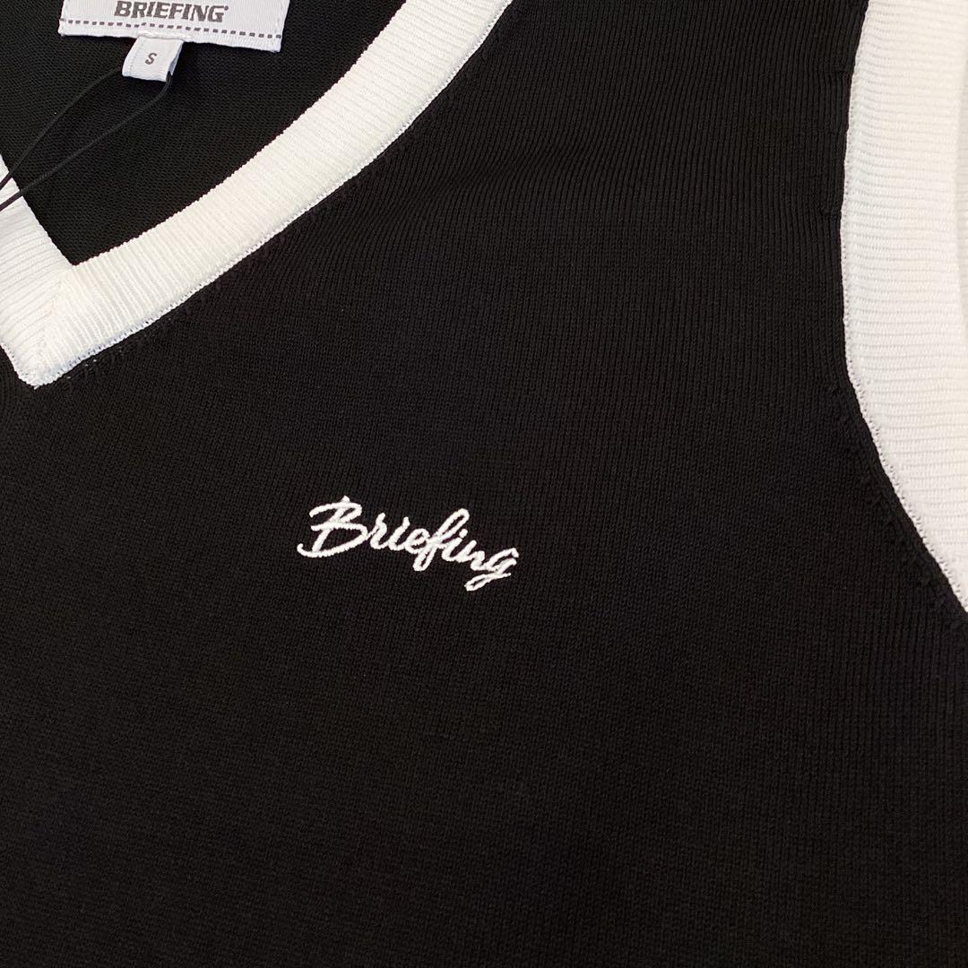 新品　BRIEFING BI-COLOR V NECK KNIT VEST S