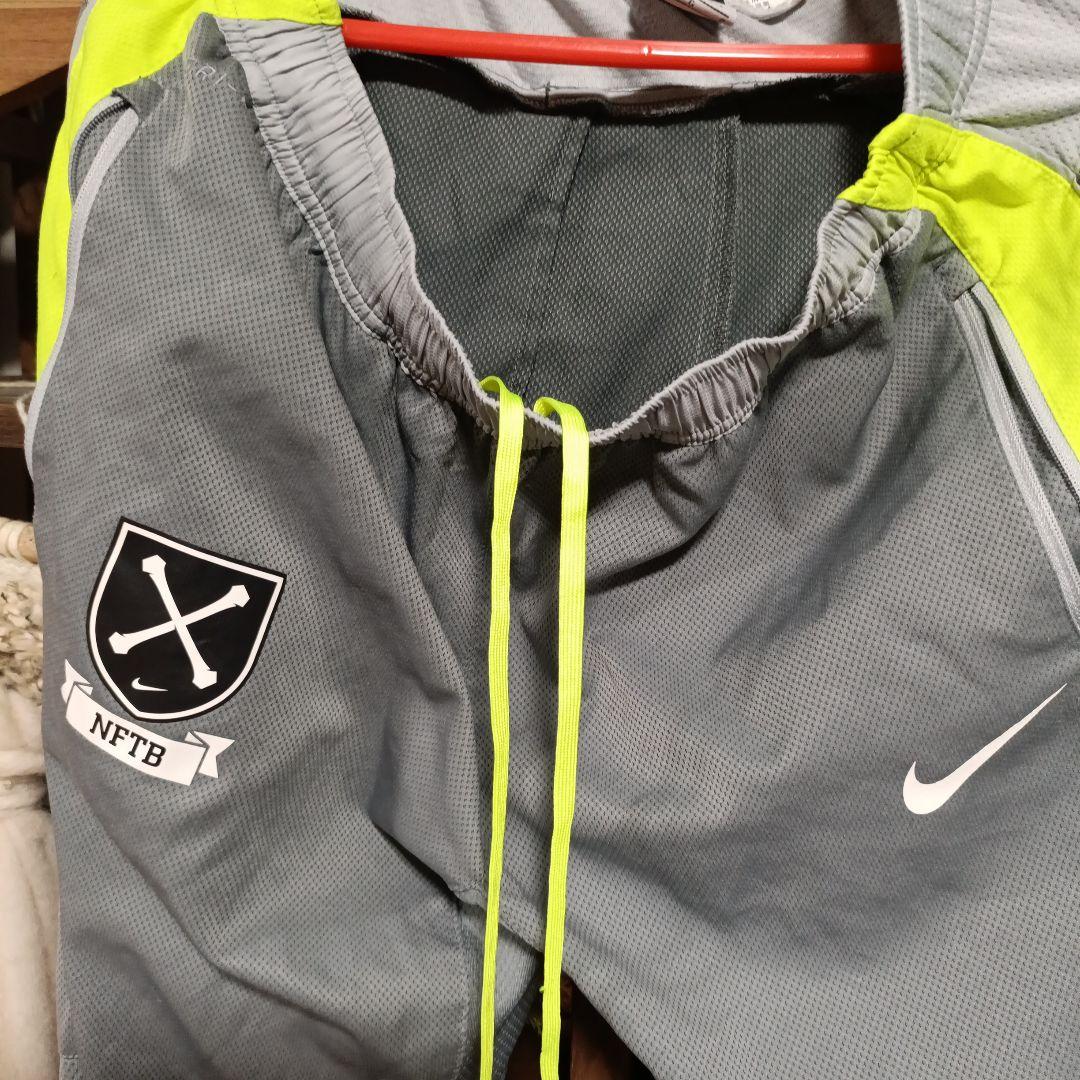 NIKE ナイキ nftb 薄手ジャージ 上下 セットアップ L 蛍光黄緑色