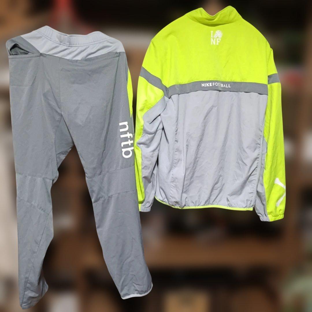NIKE ナイキ nftb 薄手ジャージ 上下 セットアップ L 蛍光黄緑色