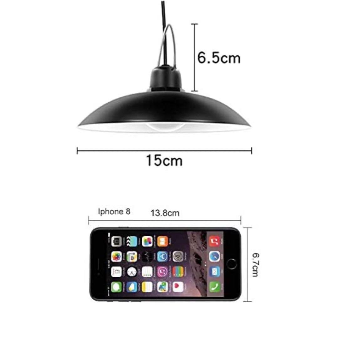 分離型LEDソーラーライト 暖色系 ペンダントライト光センサー付き リモコン付き