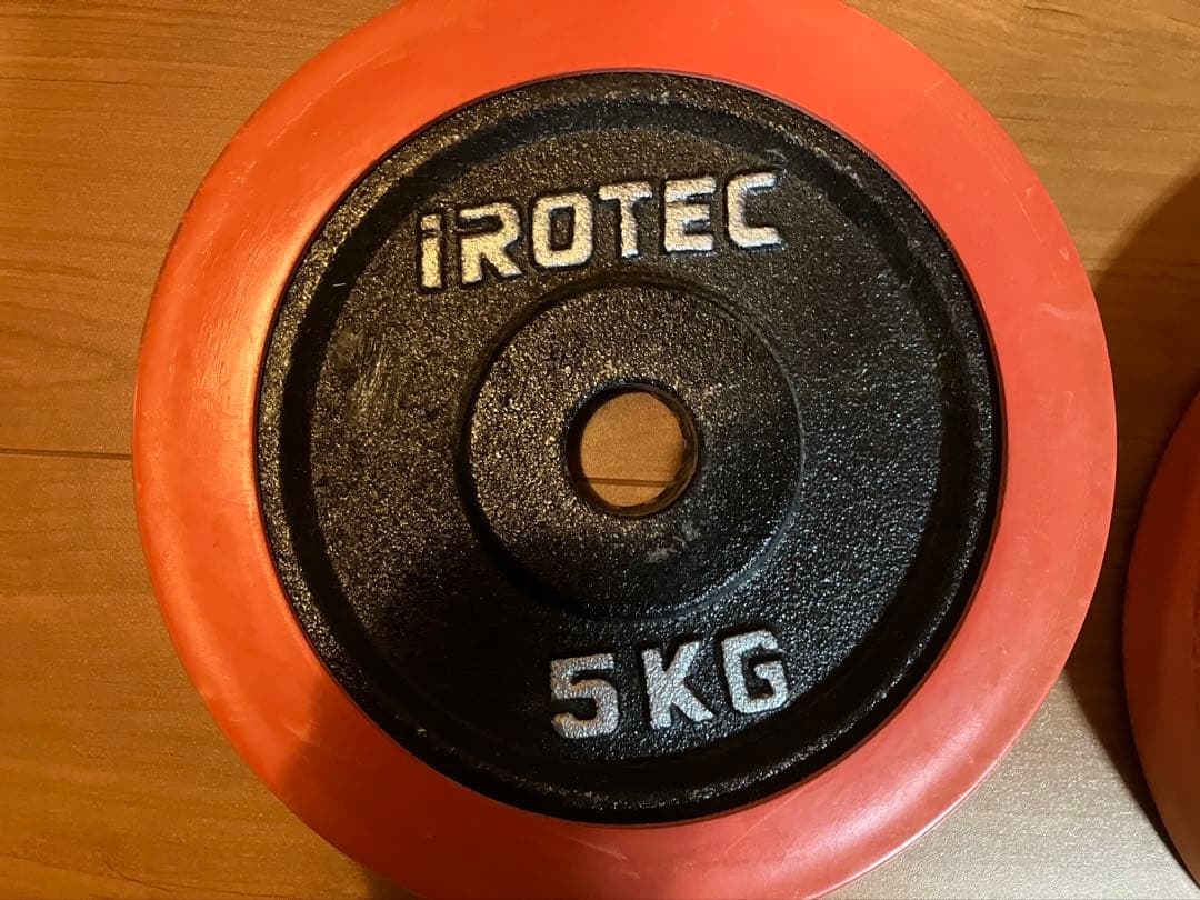 IROTECアイロテックラバー ダンベル 5KG ダンベルプレート 4枚セット