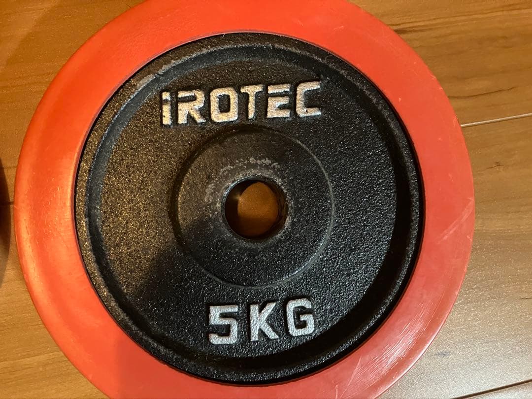 IROTECアイロテックラバー ダンベル 5KG ダンベルプレート 4枚セット
