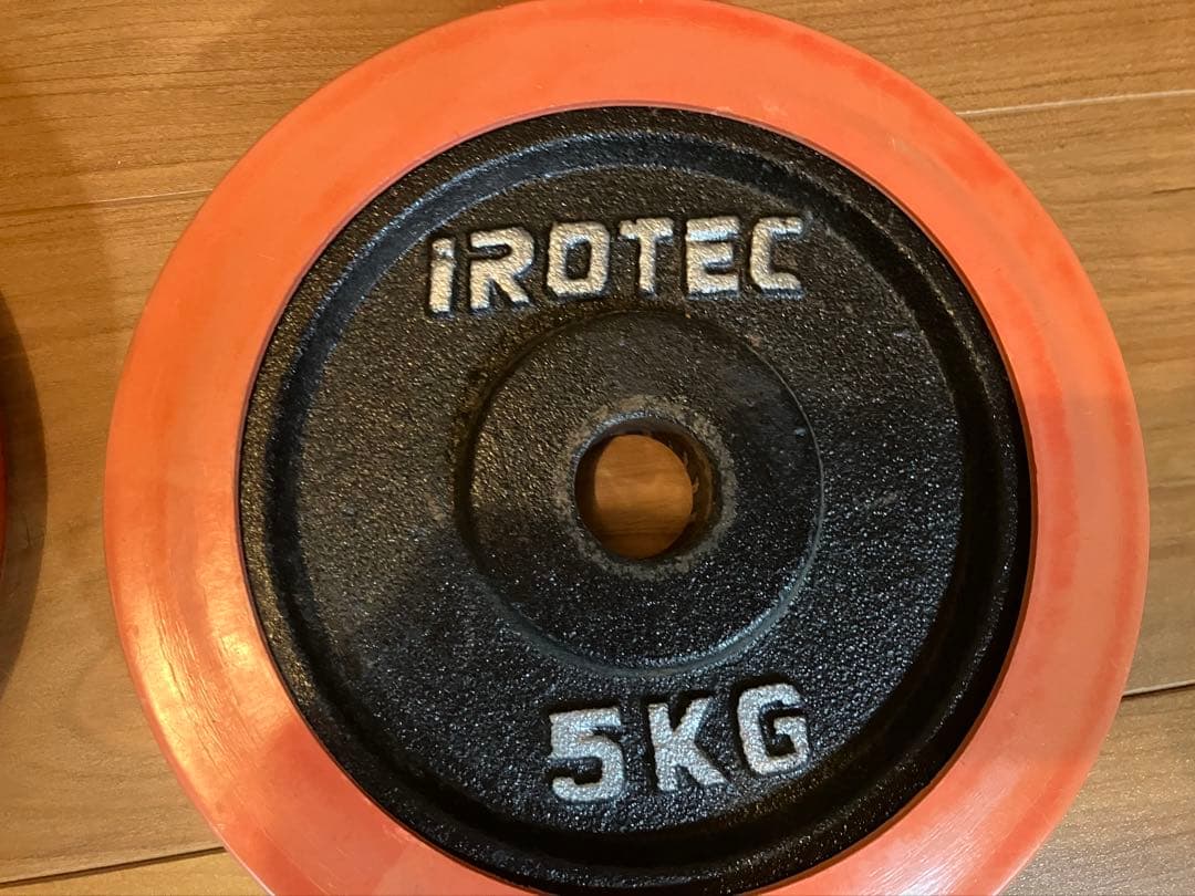 IROTECアイロテックラバー ダンベル 5KG ダンベルプレート 4枚セット
