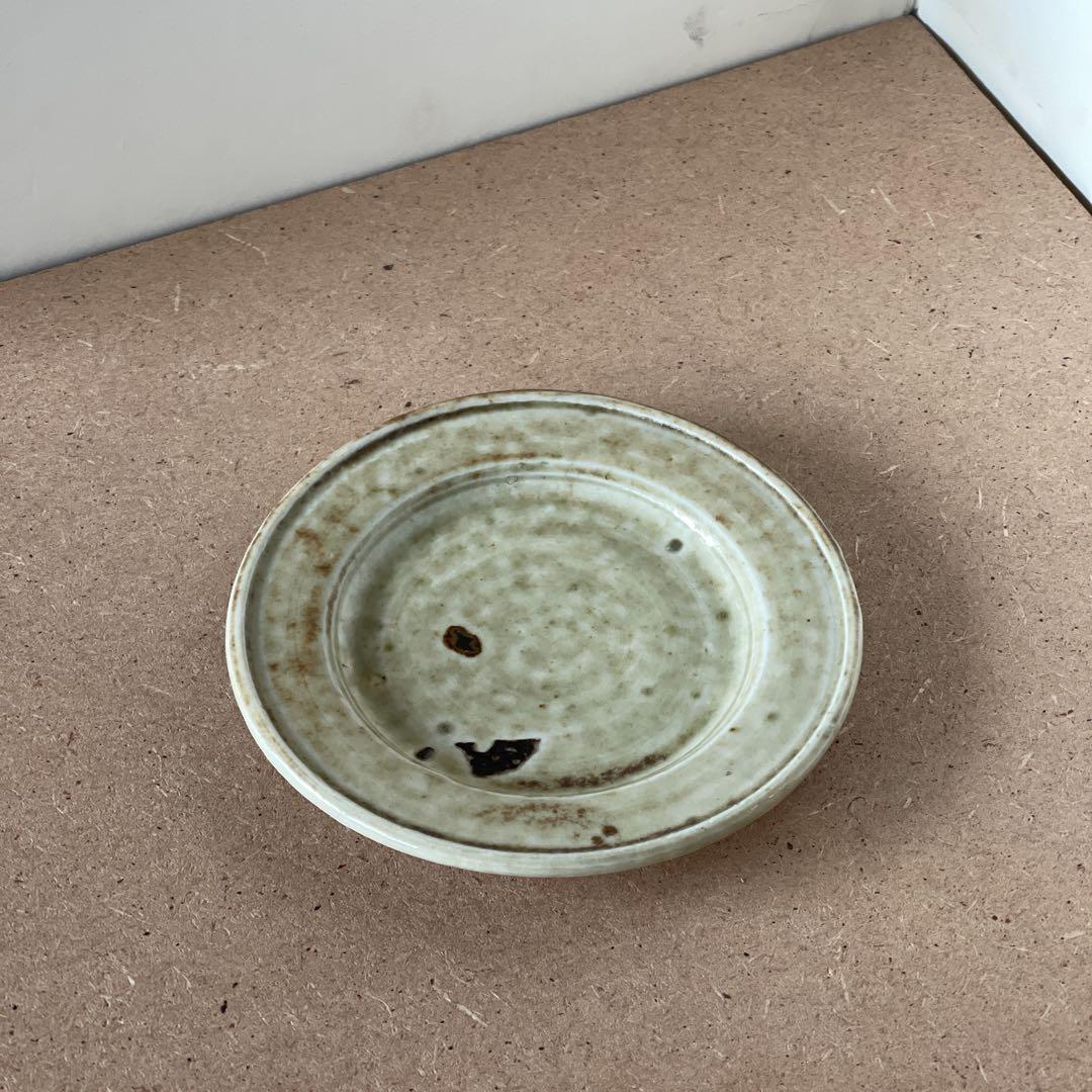 激レア　陶芸家市川孝作品　リム付小皿2枚セット