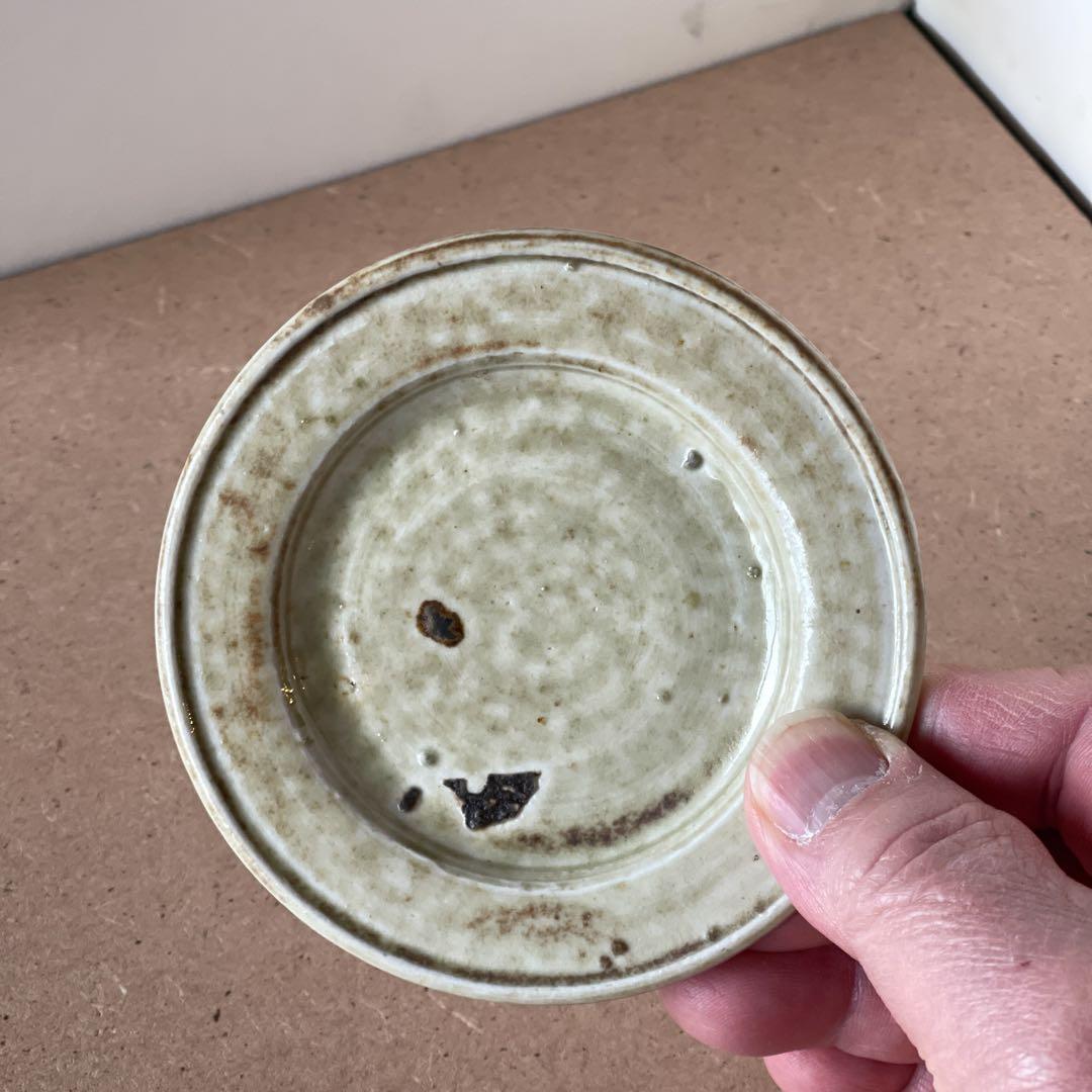 激レア　陶芸家市川孝作品　リム付小皿2枚セット
