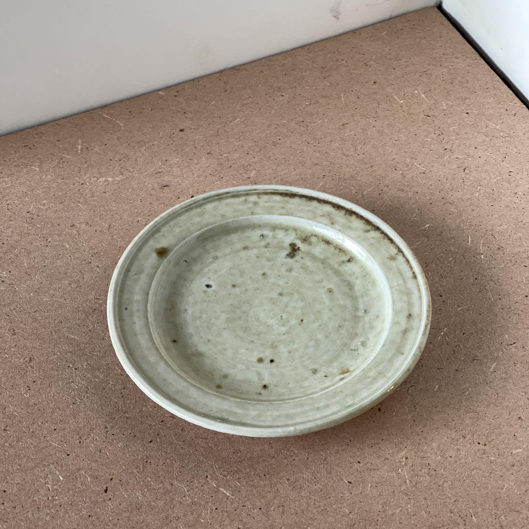 激レア　陶芸家市川孝作品　リム付小皿2枚セット
