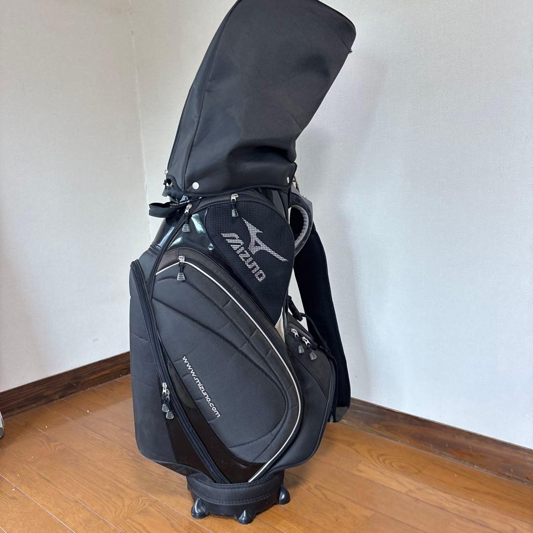 送料無料/超美品 MIZUNO高級キャディバックBLACK