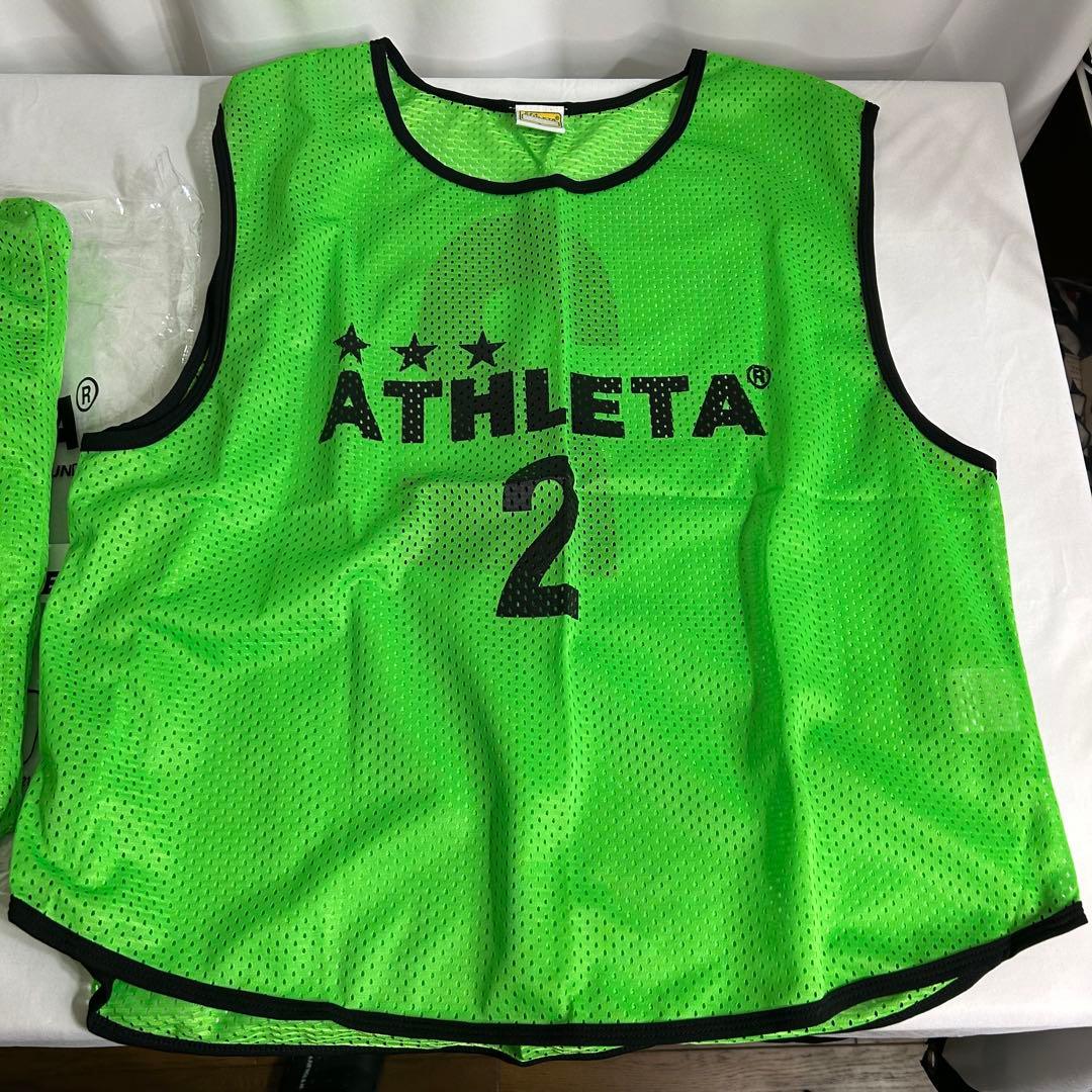 アスレタ ビブス 10枚セット 袋付 まとめ 新品未使用 緑 グリーン スポーツ