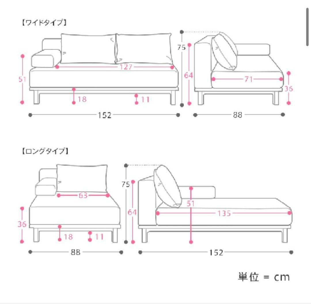 【セット購入限定】sieve ソファrect unit sofa ワイドタイプ