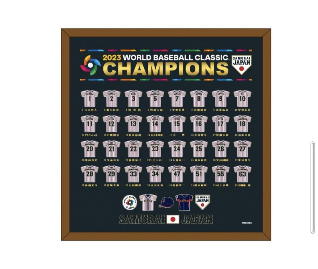 MIZUNOミズノ日本野球2023WBC優勝記念　ピンバッジセット　新品未使用品