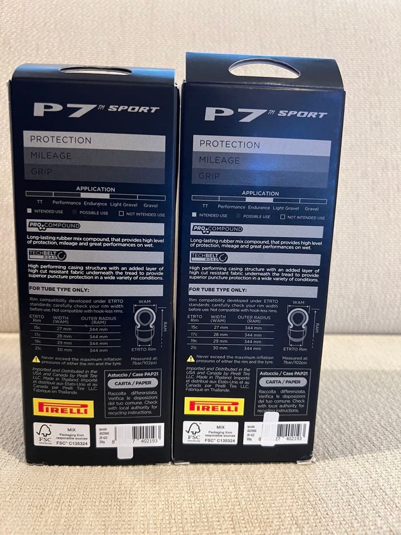 Pirelli P7 Sport 700x28c クリンチャー　未使用品 2本
