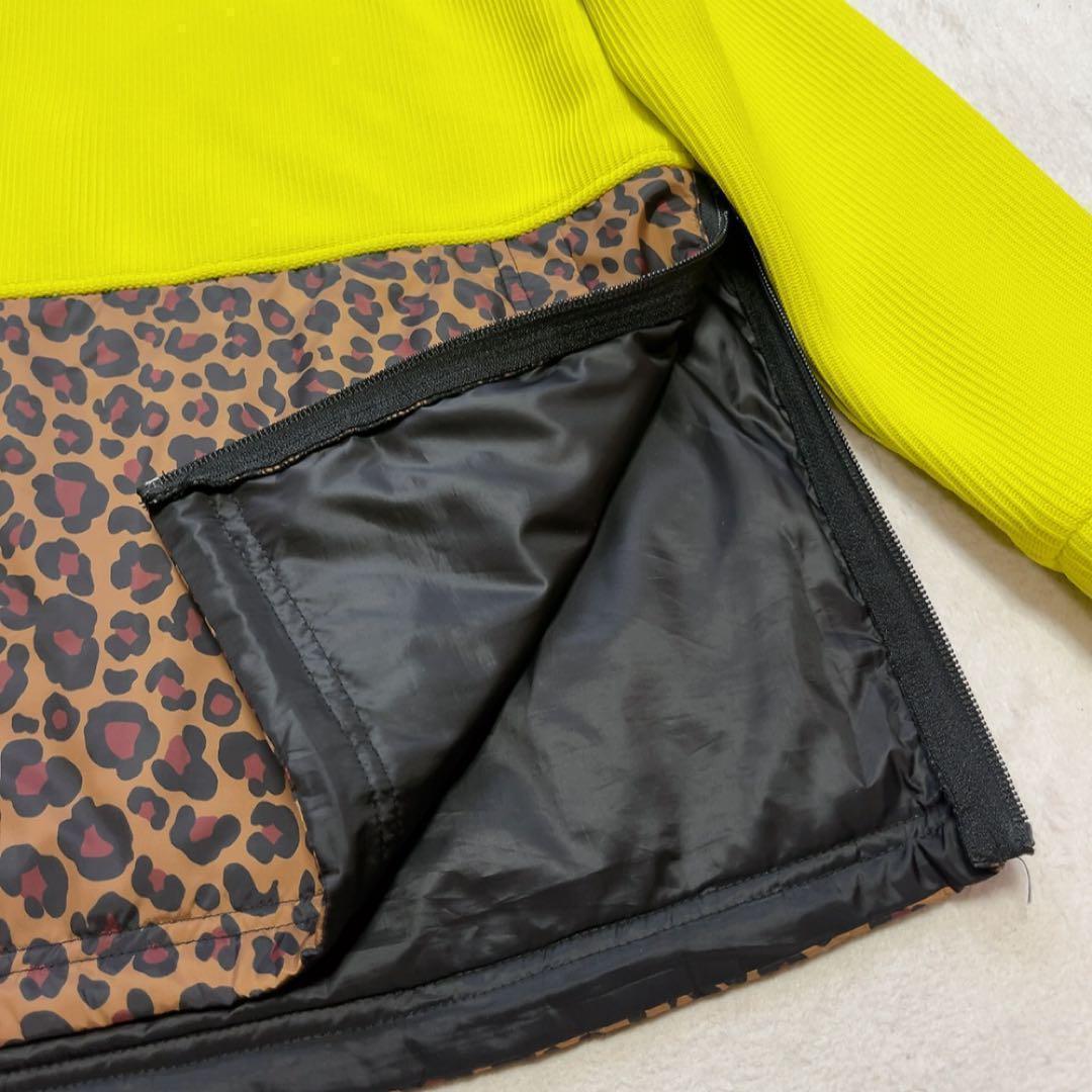 極美品　ジャックバニー　レオパード　ヒョウ　モックネック　中綿　イエロー　M