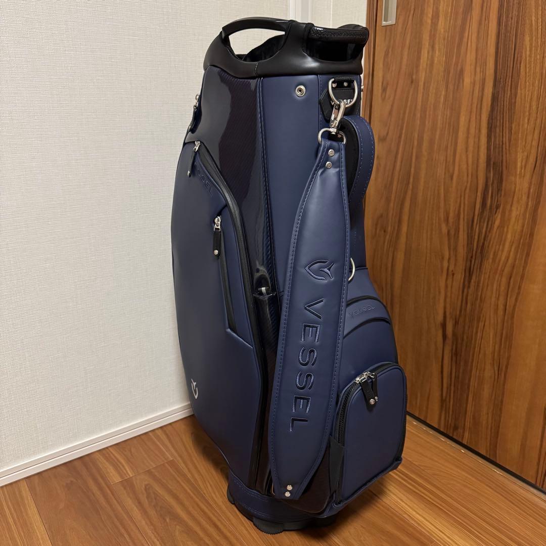 最終値下げ！【中古美品】VESSEL LUX 7 JP ネイビー キャディバッグ