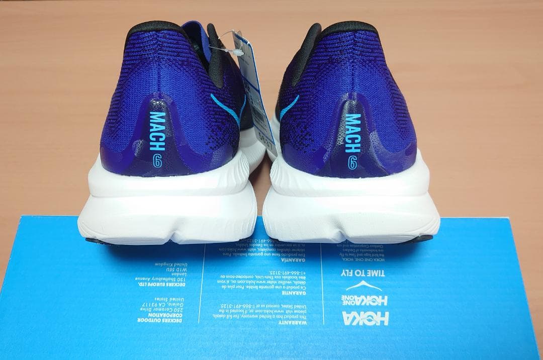 HOKA Mach6 ブラック×ネイビー 27.5cmワイド