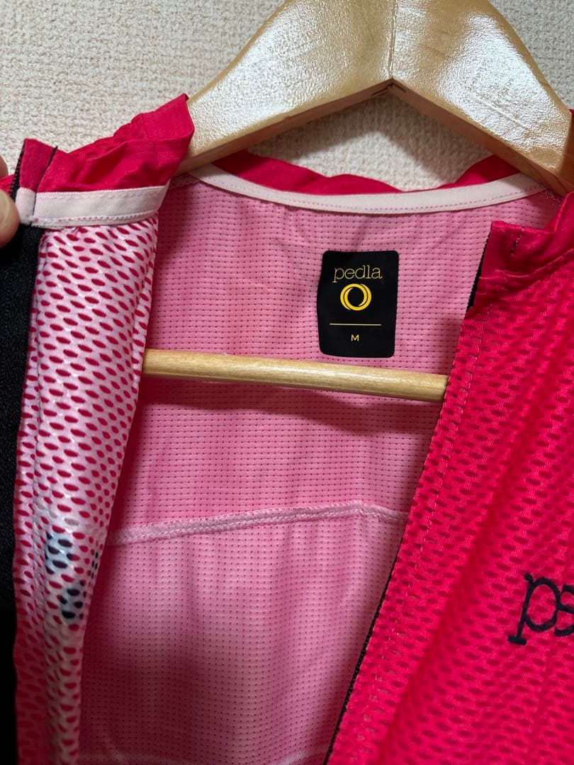 pedla サイクルジャージ M ピンクレッド