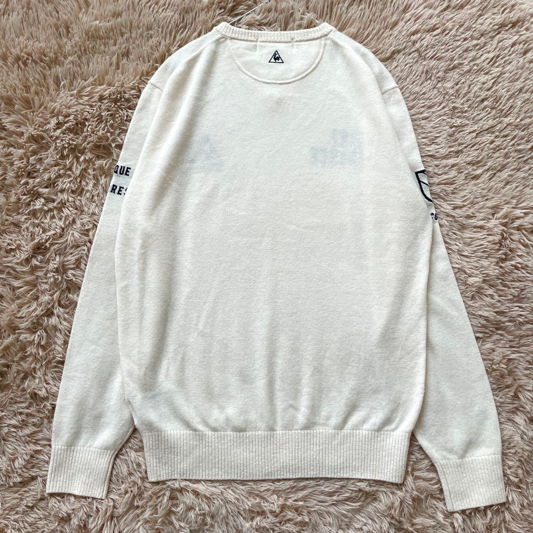 le coq sportif カシミヤ100% 刺繍　長袖　ニット　セーター