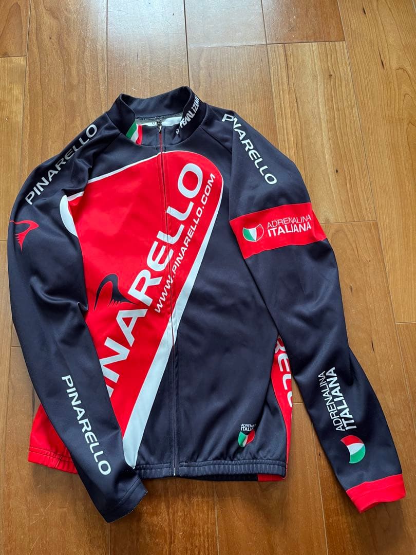 PINARELLO サイクルジャージ 長袖 白/黒/赤